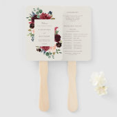 Éventail Ventilateur du programme de mariage d'élégance d'a (Devant et derrière)