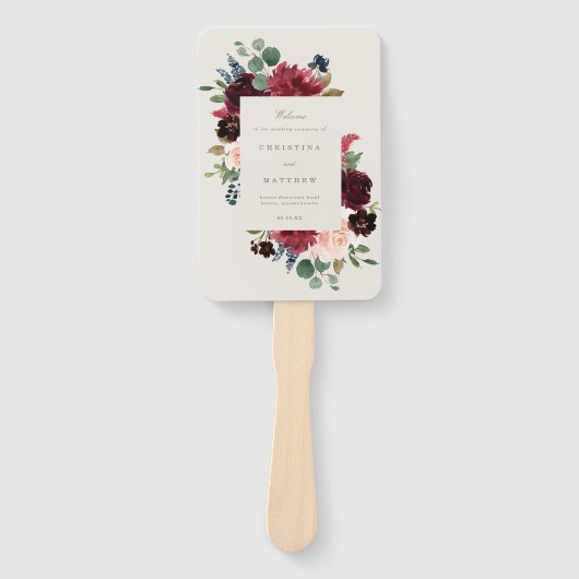 Éventail Ventilateur du programme de mariage d'élégance d'a (Devant)