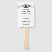 Éventail Ventilateur Du Programme De Mariage Des Coeurs De  (Devant)