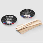 Éventail Ventilateur du programme de mariage des dés du Cas (Non-assemblé)