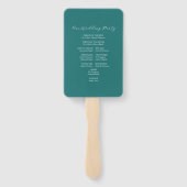 Éventail Ventilateur du programme de mariage des Feuilles b (Dos)