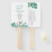 Éventail Ventilateur du programme de mariage des fleurs ora (Devant et derrière)