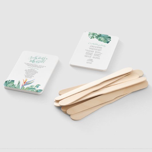 Éventail Ventilateur du programme de mariage des fleurs ora (Non-assemblé)