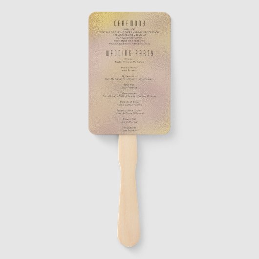 Éventail Ventilateur du programme de mariage des huiles mét (Dos)