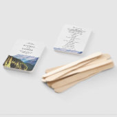 Éventail Ventilateur du programme de mariage des Montagnes  (Non-assemblé)