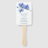 Éventail Ventilateur du programme de mariage des orchidées (Devant)