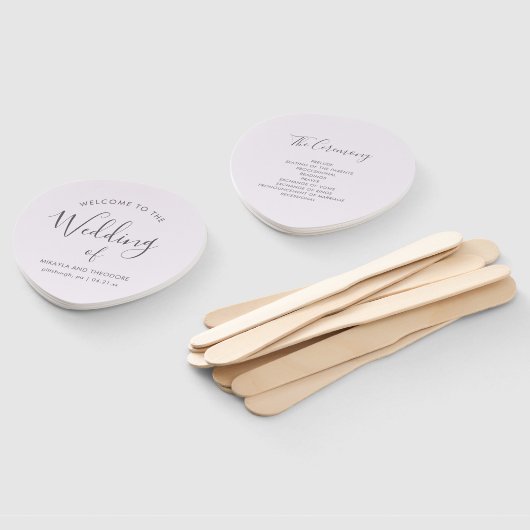 Éventail Ventilateur du programme de mariage doux et simple (Non-assemblé)