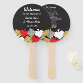 Éventail Ventilateur du programme de mariage du Casino de L (Devant et derrière)