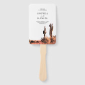 Éventail Ventilateur du programme de mariage du désert Wate (Devant)