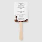 Éventail Ventilateur du programme de mariage du désert Wate (Dos)