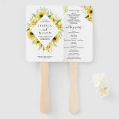 Éventail Ventilateur du programme de mariage du jardin de t (Devant et derrière)