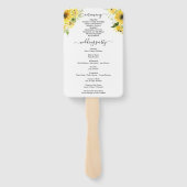 Éventail Ventilateur du programme de mariage du jardin de t (Dos)