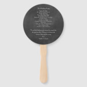 Éventail Ventilateur du programme de mariage du tableau de  (Dos)