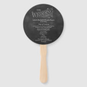 Éventail Ventilateur du programme de mariage du tableau de  (Devant)