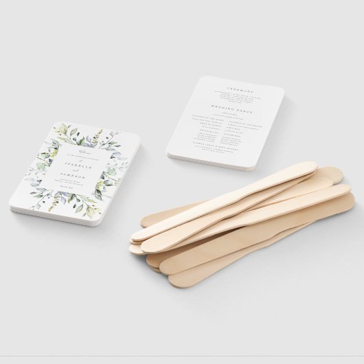 Éventail Ventilateur du programme de mariage Dusty Blue Flo (Non-assemblé)