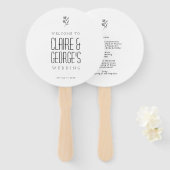 Éventail Ventilateur du programme de mariage élégant (Devant et derrière)