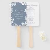 Éventail Ventilateur du programme de mariage élégant | FEUI (Devant et derrière)