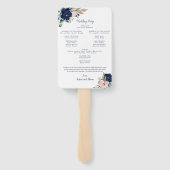 Éventail Ventilateur du programme de mariage en fleurs clas (Dos)