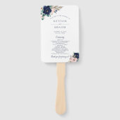 Éventail Ventilateur du programme de mariage en fleurs clas (Devant)