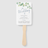 Éventail Ventilateur du programme de mariage Eucalyptus (Devant)