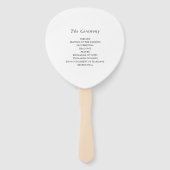 Éventail Ventilateur du programme de mariage Feuille Palm (Dos)