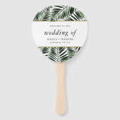 Éventail Ventilateur du programme de mariage Feuille Palm (Devant)