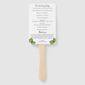 Éventail Ventilateur du programme de mariage feuille tropic (Dos)