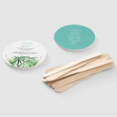 Éventail Ventilateur du programme de mariage Feuille tropic (Non-assemblé)