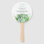 Éventail Ventilateur du programme de mariage Feuille tropic (Devant)
