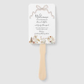 Éventail Ventilateur du programme de mariage Fleur sauvage  (Devant)