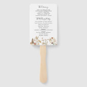 Éventail Ventilateur du programme de mariage Fleur sauvage  (Dos)