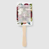 Éventail Ventilateur du programme de mariage floral (Dos)