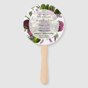 Éventail Ventilateur du programme de mariage floral