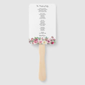 Éventail Ventilateur du programme de mariage floral (Dos)
