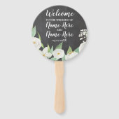 Éventail Ventilateur du programme de mariage floral Chalk F (Devant)