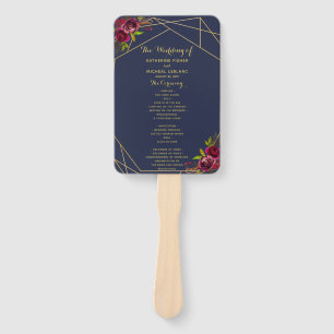Éventail Ventilateur du programme de mariage floral de Bour