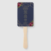 Éventail Ventilateur du programme de mariage floral de Bour (Dos)