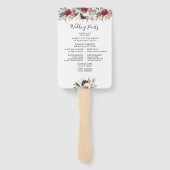 Éventail Ventilateur du programme de mariage floral Dusty (Dos)