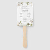 Éventail Ventilateur du programme de mariage floral en mont (Dos)