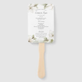 Éventail Ventilateur du programme de mariage floral en mont (Devant)