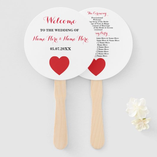 Éventail Ventilateur du programme de mariage Las Vegas Casi (Devant et derrière)