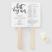 Éventail Ventilateur du programme de mariage le meilleur jo (Devant et derrière)