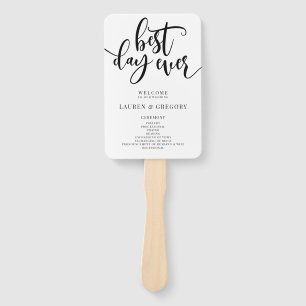 Éventail Ventilateur du programme de mariage le meilleur jo