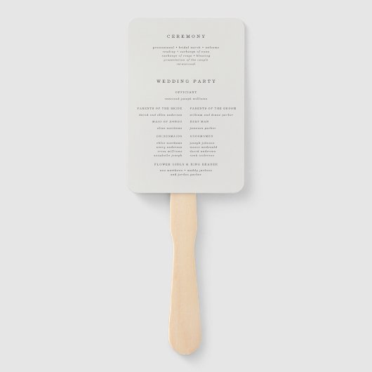 Éventail Ventilateur du programme de mariage Magnolia (Dos)