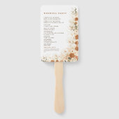 Éventail Ventilateur du programme de mariage | Main de céré (Dos)