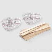 Éventail Ventilateur du programme de mariage marbré rose et (Non-assemblé)