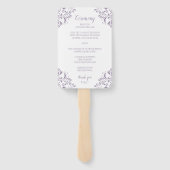 Éventail Ventilateur du programme de mariage | Nadine (Lava (Dos)