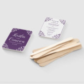 Éventail Ventilateur du programme de mariage | Nadine (prun (Non-assemblé)