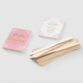 Éventail Ventilateur du programme de mariage | Nadine (rose (Non-assemblé)