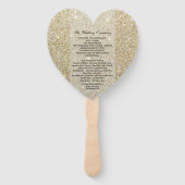 Éventail Ventilateur du programme de mariage - Parties scin (Dos)